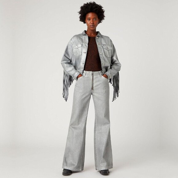 EVERYTHING MUST GO! Wrangler X Fender Metallic Wanderer Flare Jeans - Picture 5 of 7